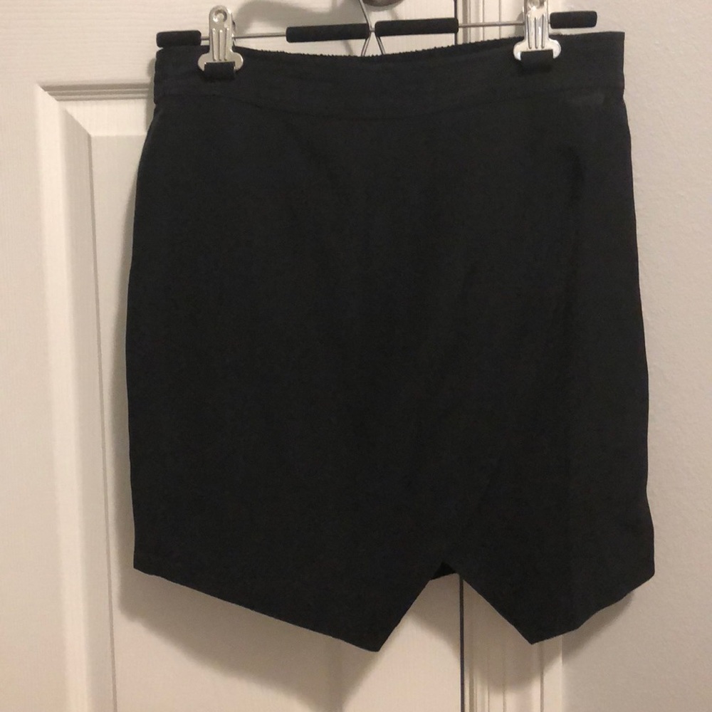 Madewell Black Silk Skirt